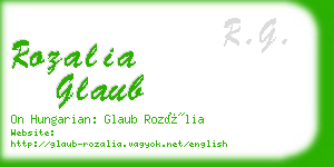 rozalia glaub business card